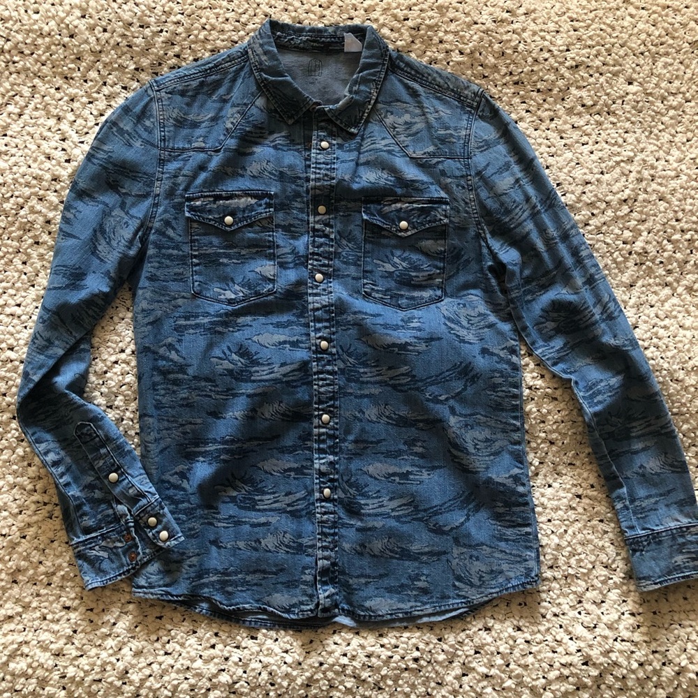 H&M Print Denim Shirt